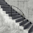 VEVOR 4-Step Handrail Fits 1 or 4 Steps Matte Black Stair Rail Wrought Iron Handrail with Installation Kit Hand Rails for Outdoor Steps