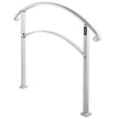 VEVOR Handrails for Outdoor Steps, Fit 1 or 4 Steps Outdoor Stair Railing, White Wrought Iron Handrail, Flexible Front Porch Hand Rail, Transitional Handrails for Concrete Steps or Wooden Stairs