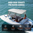 VEVOR 4 Bow Bimini Top Boat Cover, Detachable Mesh Sidewalls, 600D Polyester Canopy with 1