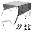 VEVOR 4 Bow Bimini Top Boat Cover, Detachable Mesh Sidewalls, 600D Polyester Canopy with 1