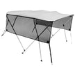 VEVOR 4 Bow Bimini Top Boat Cover, Detachable Mesh Sidewalls, 600D Polyester Canopy with 1