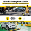 VEVOR 4 Pack of 1-Channel Rubber Cable Protector Ramps Heavy Duty 18000Lbs Load Capacity Cable Wire Cord Cover Ramp Speed Bump Driveway Hose Cable Ramp Protective Cover