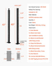 VEVOR Cable Railing Post 42x1x2 In Horizontal-Hole Post 4JZLGZXHS106REP67001V0
