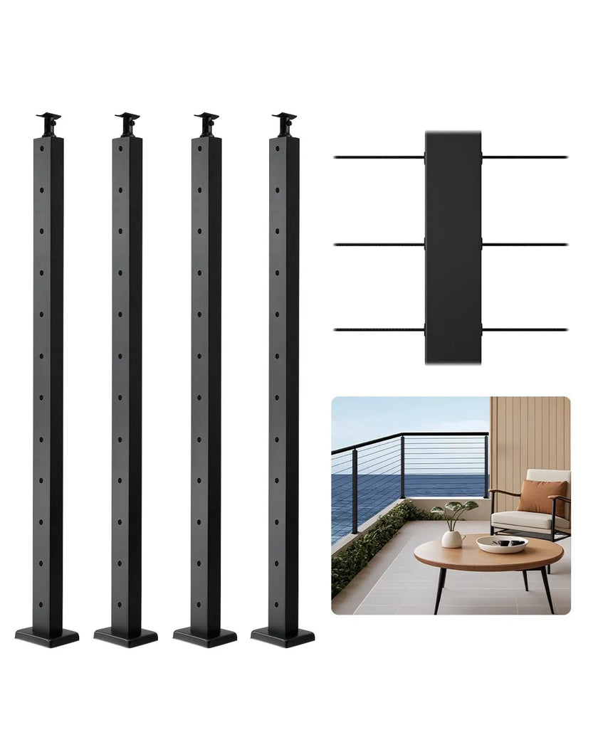 VEVOR Cable Railing Post 42x1x2 In Horizontal-Hole Post 4JZLGZXHS106REP67001V0