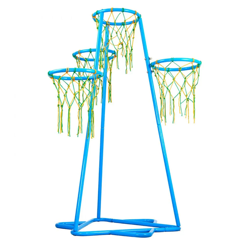 VEVOR Kids Basketball Hoop 4-Hoop Portable Basketball Stand Adjustable Heights