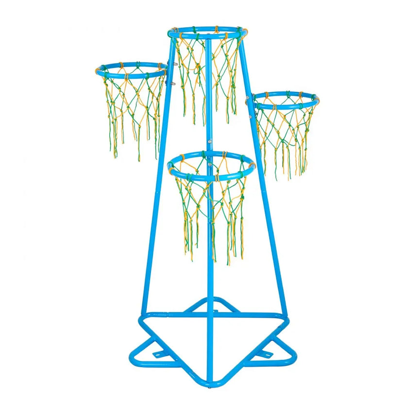 VEVOR Kids Basketball Hoop 4-Hoop Portable Basketball Stand Adjustable Heights