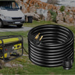 VEVOR Extension Cord, 50ft 250 Volt, 10 Gauge Heavy Duty Outdoor Welder Extension Cord with 10 Awg 3 Prong, 30 Amp Power Extension for Welding Machines, NEMA 6-50 Plug, ETL Approved, Black