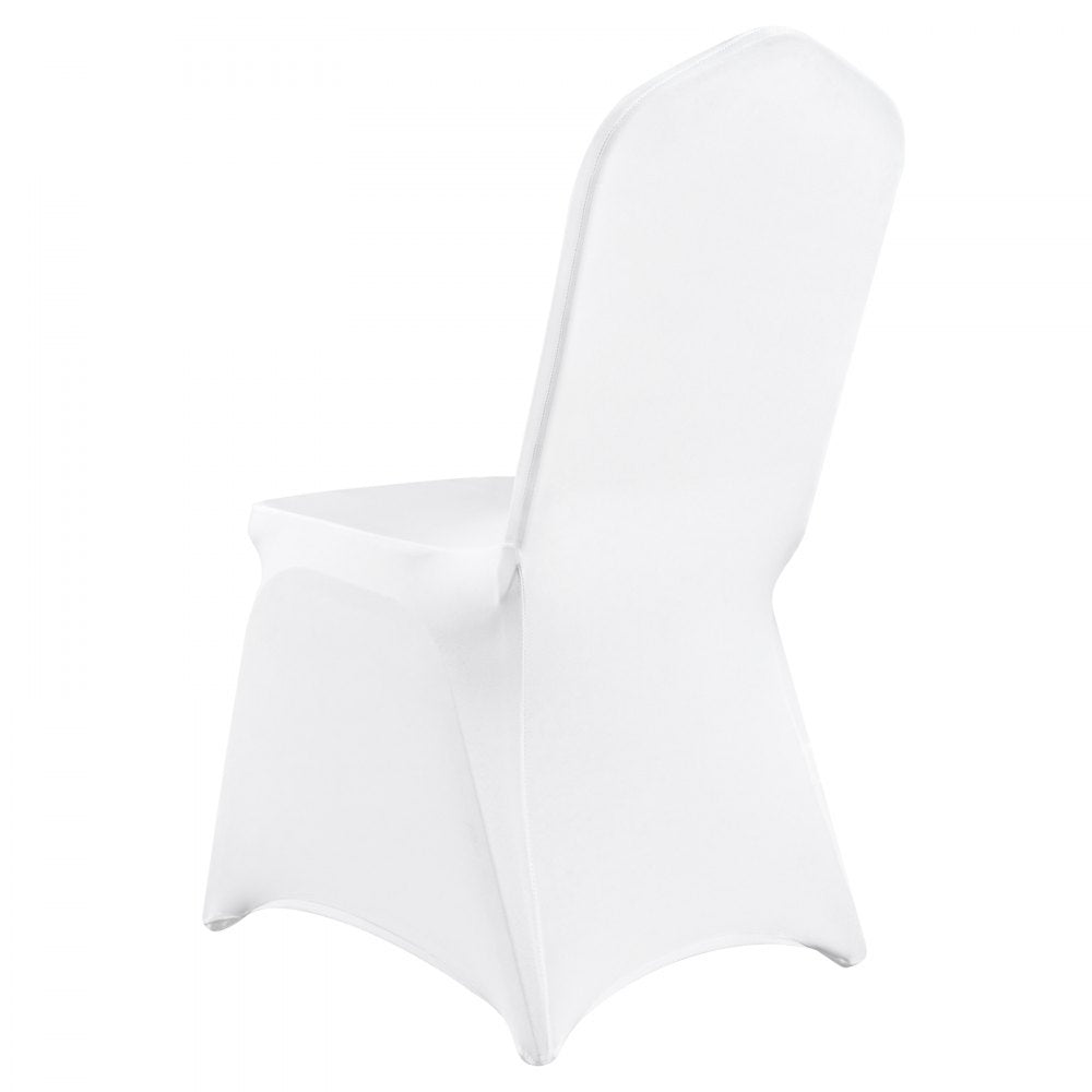 VEVOR 50pcs Chair Cover Wedding Spandex White Chair Covers Stretch Fabric Removable Washable Protective Slipcovers for Weddings Banquets Ceremony(Arched,50PCS)