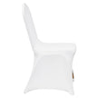 VEVOR 50pcs Chair Cover Wedding Spandex White Chair Covers Stretch Fabric Removable Washable Protective Slipcovers for Weddings Banquets Ceremony(Arched,50PCS)