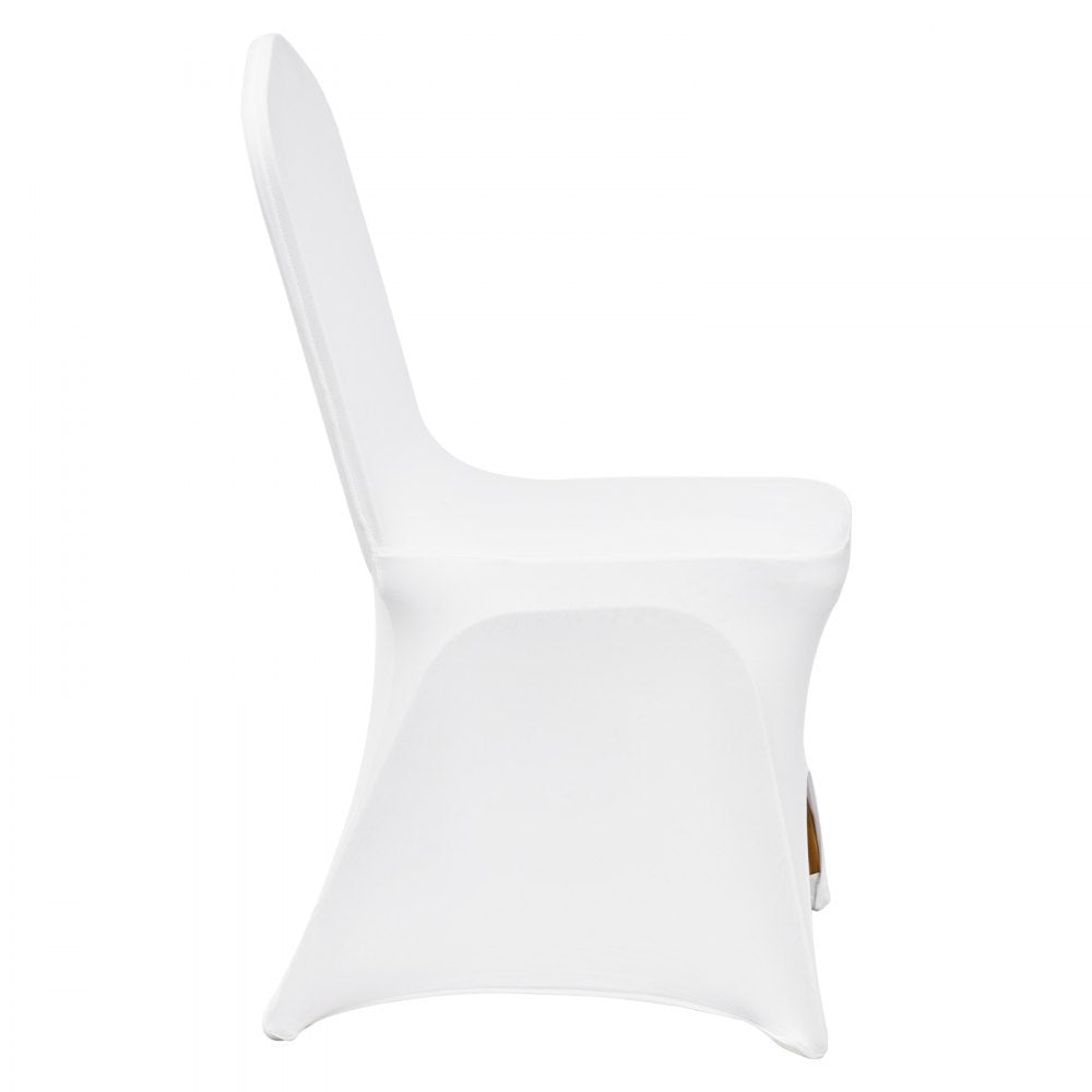 VEVOR 50pcs Chair Cover Wedding Spandex White Chair Covers Stretch Fabric Removable Washable Protective Slipcovers for Weddings Banquets Ceremony(Arched,50PCS)