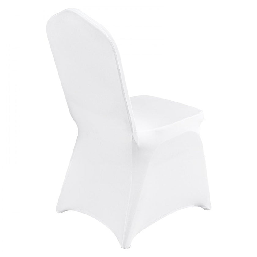 VEVOR 50pcs Chair Cover Wedding Spandex White Chair Covers Stretch Fabric Removable Washable Protective Slipcovers for Weddings Banquets Ceremony(Arched,50PCS)