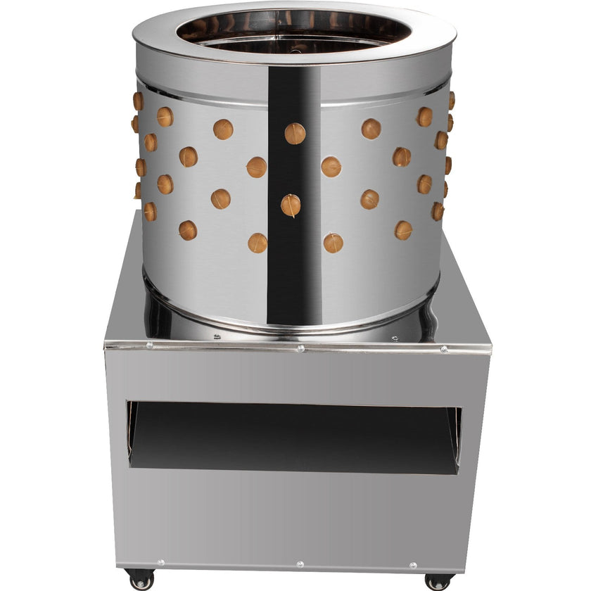 VEVOR Stainless Steel Chicken Plucker 20 Inch Barrel Diameter De-Feather Remover Poultry Machine 1500W 275R/min Barrel Diameter Heavy Duty Feather Plucking Machine