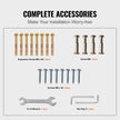 VEVOR Handrails for Outdoor Steps, Fit 1 or 5 Steps Outdoor Stair Railing, Black Wrought Iron Handrail, Flexible Front Porch Hand Rail, Transitional Handrails for Concrete Steps or Wooden Stairs