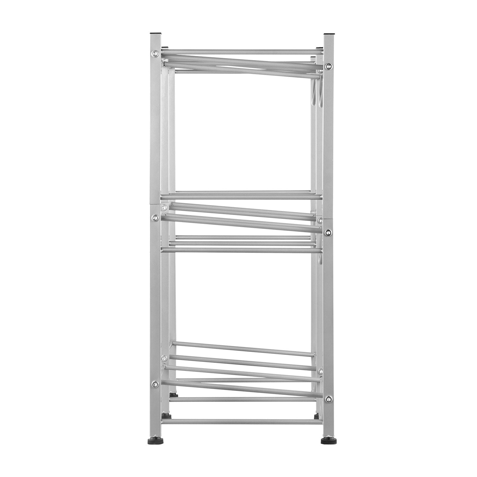 VEVOR 3 Tiers Water Jug Holder Double Row Water Bottle Rack for 6 Bottles Silver