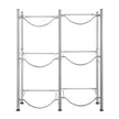 VEVOR 3 Tiers Water Jug Holder Double Row Water Bottle Rack for 6 Bottles Silver