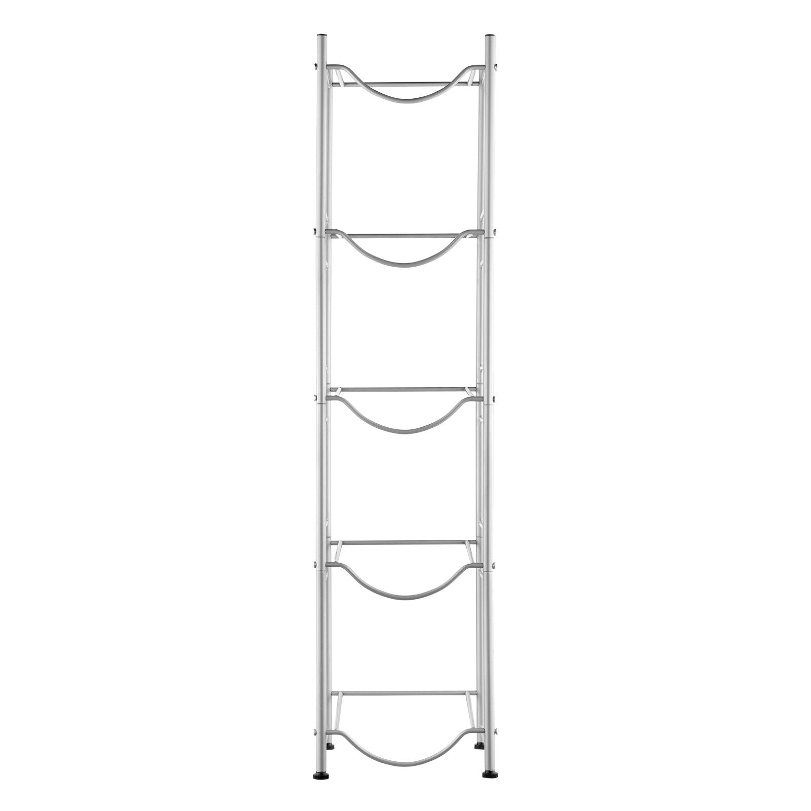 VEVOR 5 Tiers Water Jug Holder Single Row Water Bottle Rack for 5 Bottles Silver