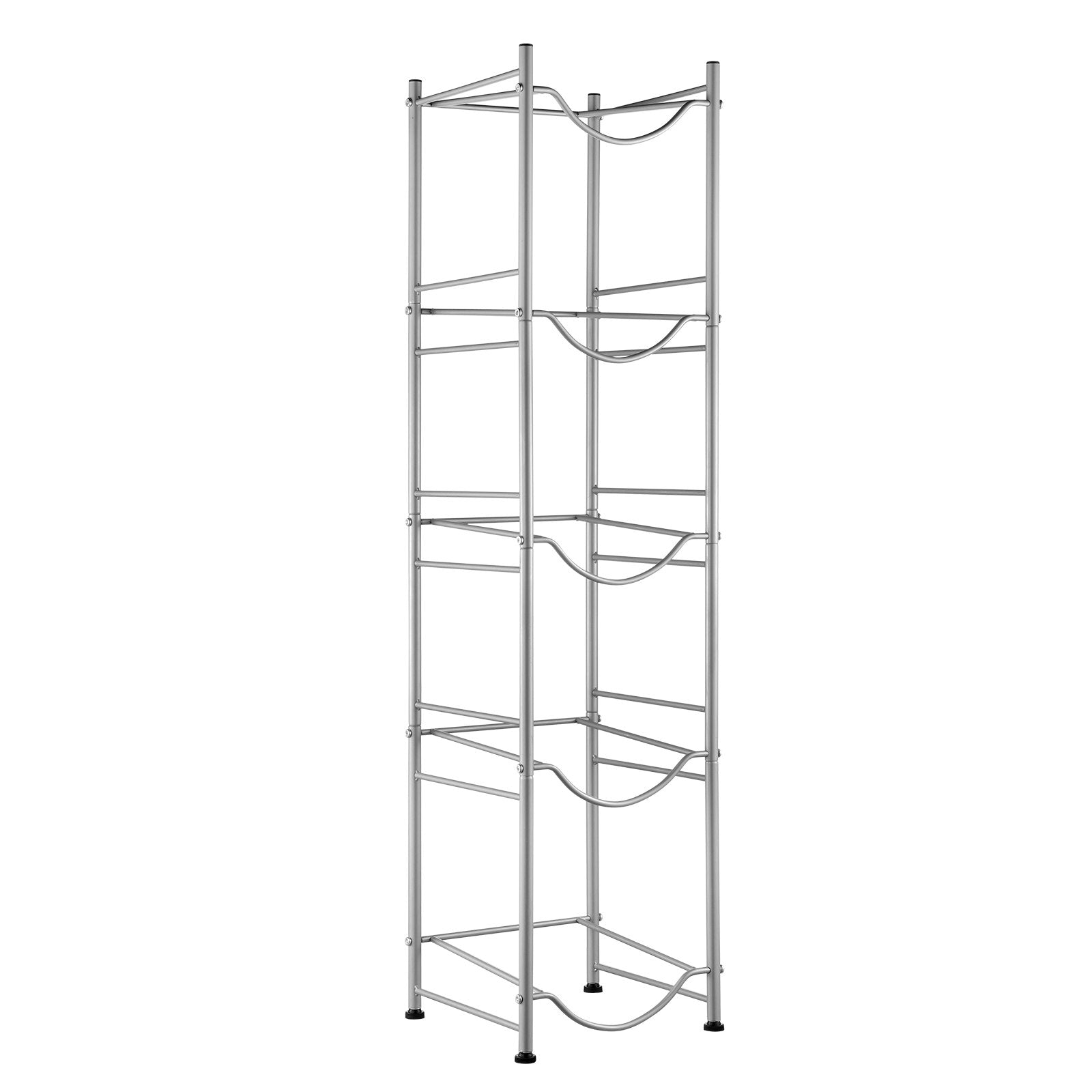 VEVOR 5 Tiers Water Jug Holder Single Row Water Bottle Rack for 5 Bottles Silver
