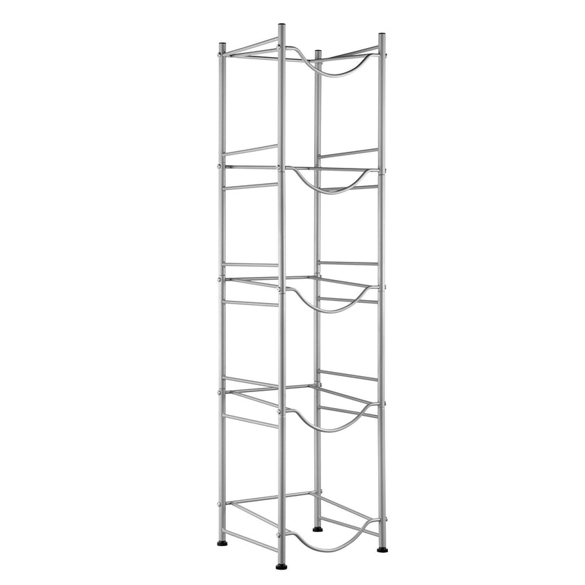 VEVOR 5 Tiers Water Jug Holder Single Row Water Bottle Rack for 5 Bottles Silver