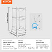 VEVOR 3 Tiers Water Jug Holder Single Row Water Bottle Rack for 3 Bottles Silver