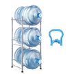 VEVOR 3 Tiers Water Jug Holder Single Row Water Bottle Rack for 3 Bottles Silver