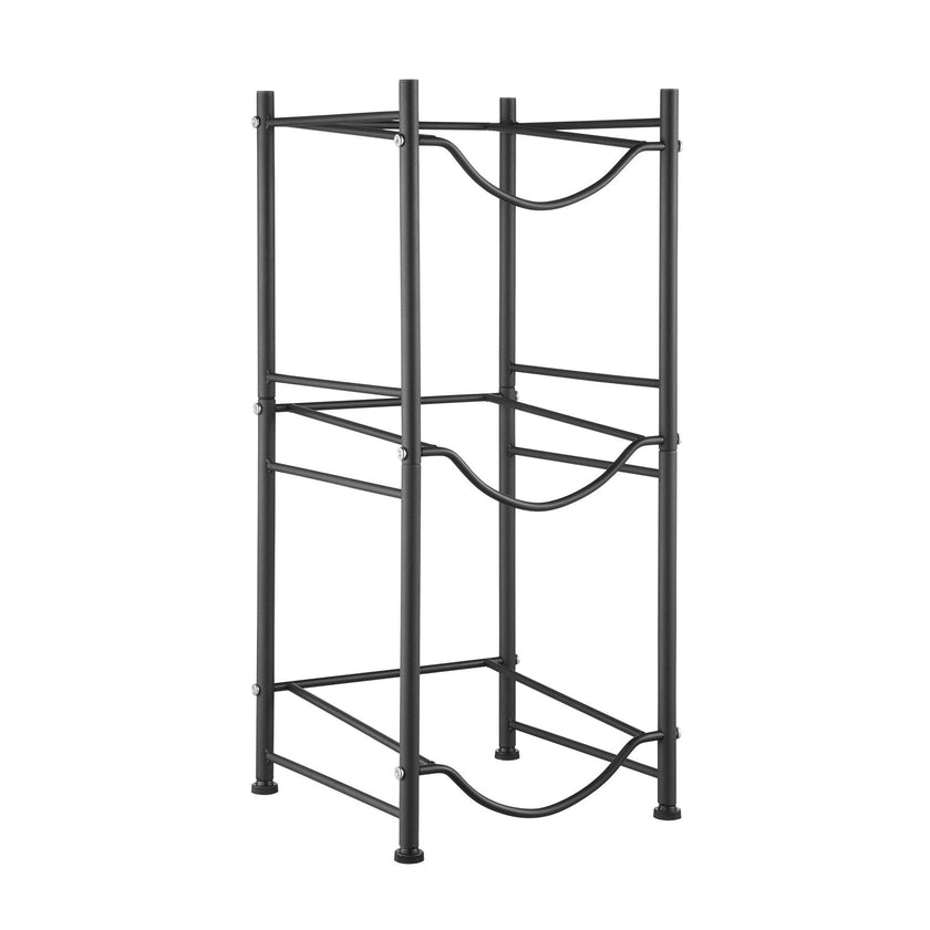 VEVOR 3 Tiers Water Jug Holder Single Row Water Bottle Rack for 3 Bottles Black