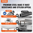 VEVOR Stainless Steel Work Table 24 x 24 x 32 Inch Commercial Kitchen Prep & Work Table Heavy Duty Prep Worktable Metal Work Table with Adjustable Feet for Restaurant, Home and Hotel