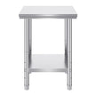 VEVOR Stainless Steel Work Table 24 x 24 x 32 Inch Commercial Kitchen Prep & Work Table Heavy Duty Prep Worktable Metal Work Table with Adjustable Feet for Restaurant, Home and Hotel