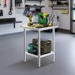 VEVOR Stainless Steel Work Table 24 x 24 x 34 Inch Commercial Food Prep Worktable Heavy Duty Prep Worktable Metal Work Table with Adjustable Feet for Restaurant, Home and Hotel