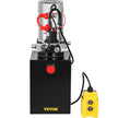 VEVOR 6 Quart Hydraulic Power Unit Steel Tank Hydraulic Pump Single Acting 3200 PSI Max 12V DC Power Unit for Dump Trailer Car Lifting