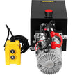 VEVOR 6 Quart Hydraulic Power Unit Steel Tank Hydraulic Pump Single Acting 3200 PSI Max 12V DC Power Unit for Dump Trailer Car Lifting