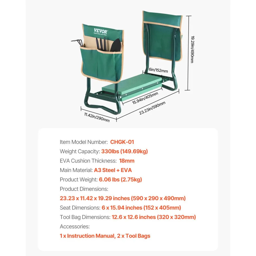 VEVOR Garden Kneeler and Seat 6