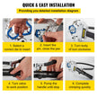 VEVOR Hydraulic Hose Crimper Hydra-Krimp 71500,Manual AC Hose Crimper Kit Air Conditioning Repaire Handheld,Hydraulic Hose Crimping Tool with 7 Die Set, for Barbed and Beaded Hose Fittings
