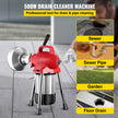 VEVOR Drain Cleaner Machine, 500W 3 Cables, Electric Drain Auger for 3/4\