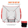 VEVOR 7x7 ft Baseball Softball Practice Net, Portable Baseball Training Net for Hitting Batting Catching Pitching, Backstop Baseball Equipment Training Aids with Strike Zone