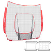 VEVOR 7x7 ft Baseball Softball Practice Net, Portable Baseball Training Net for Hitting Batting Catching Pitching, Backstop Baseball Equipment Training Aids with Strike Zone