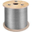 VEVOR 3/16 Inch 7x19 Stainless Steel Aircraft Cable Reel 500FT Stainless Steel Cable T304 Wire Rope Winch Cable Replacement (T304)