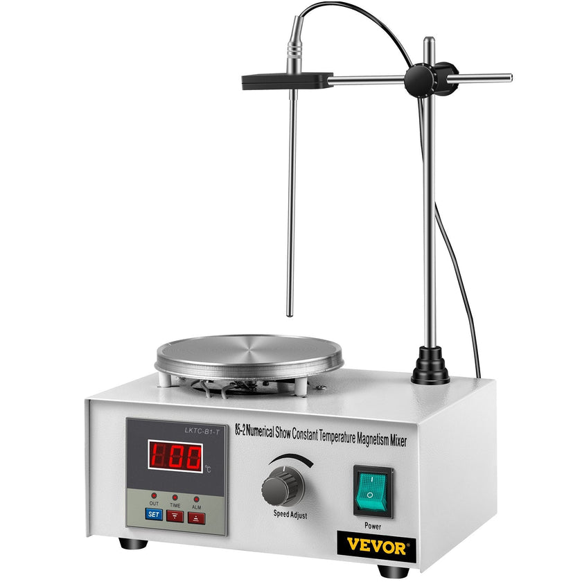 VEVOR 85-2 Magnetic Mixer Hotplate 1000ml Magnetic Heating Plate Magnetic Stirrer with Hotplate 110V Magnetic Stirring Mixer