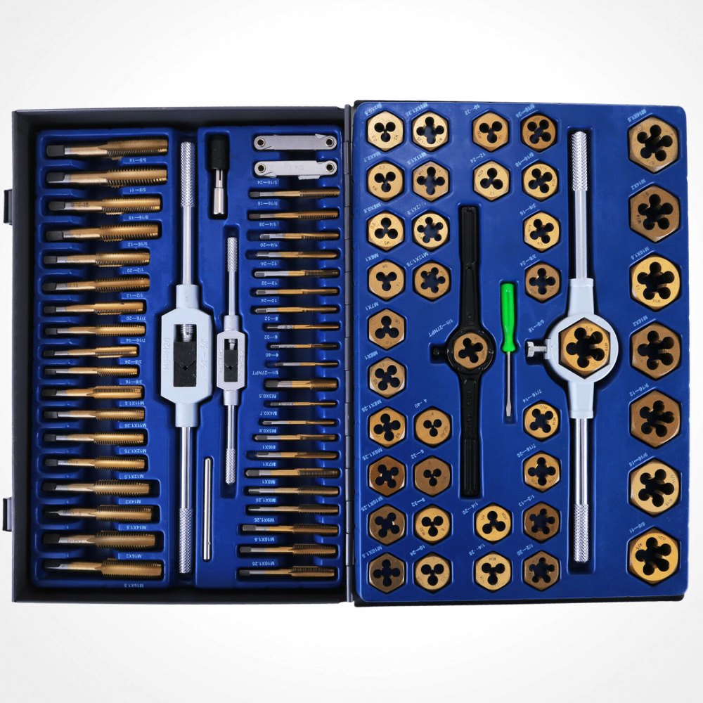 86pcs Tap And Die Combination Set Sae Finetungsten Steel Titanium Metric Tools