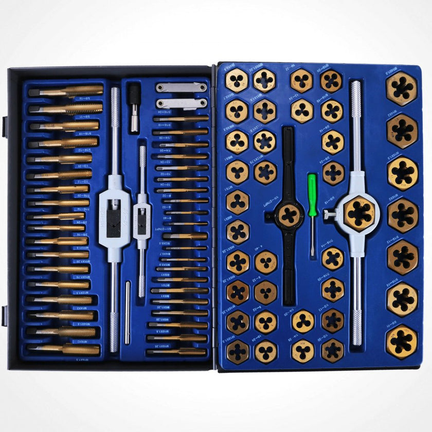 86pcs Tap And Die Combination Set Sae Finetungsten Steel Titanium Metric Tools
