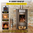 VEVOR Chimney Sweep Kit 26FT, Chimney Brush 315 Inch Chimney Brush Rod Kit 8 Rods with Nylon Flexible Rods .