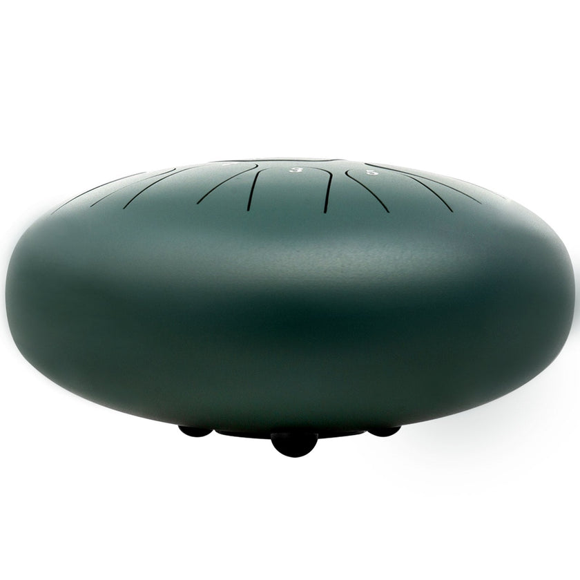 VEVOR Steel Tongue Drum 11 Notes 8 Inches Dia Tongue Drum Mineral Green Handpan Drum Notes Percussion Instrument Steel Drums Instruments with Bag, Music Book, Mallets, Mallet Bracket