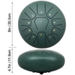 VEVOR Steel Tongue Drum 11 Notes 8 Inches Dia Tongue Drum Mineral Green Handpan Drum Notes Percussion Instrument Steel Drums Instruments with Bag, Music Book, Mallets, Mallet Bracket