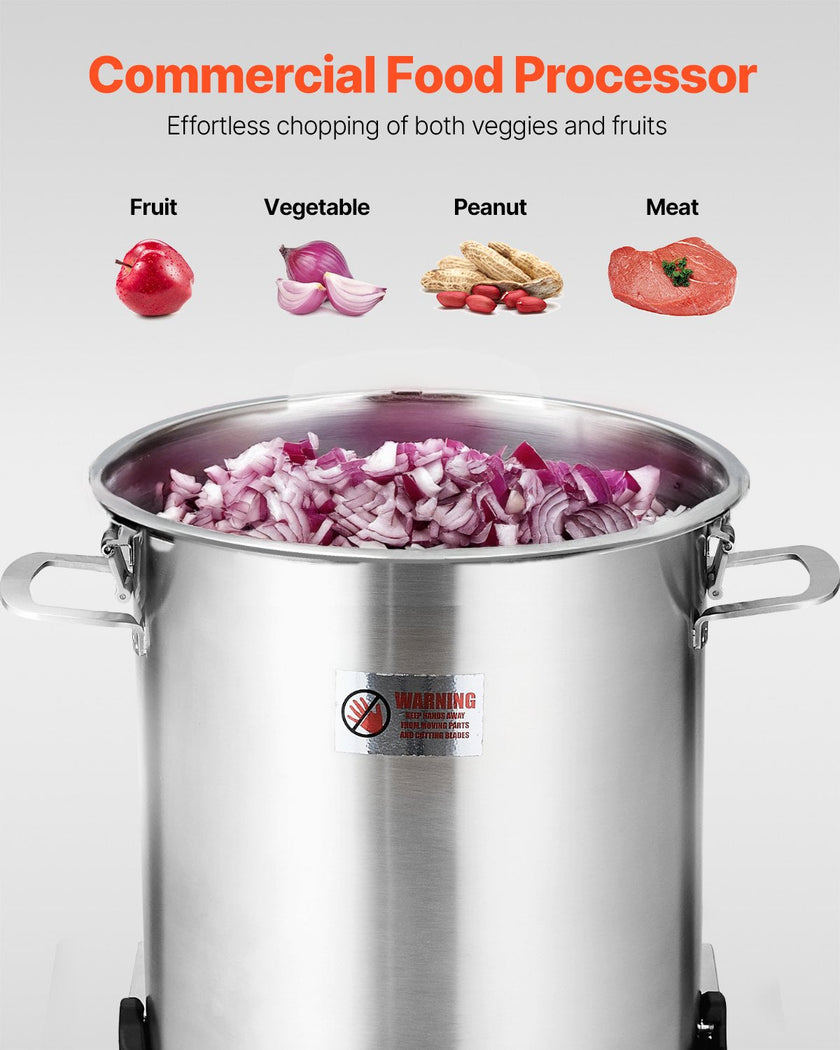 VEVOR Food Processor Vegetable Chopper 19Qt Food-Grade Stainless Steel Blender