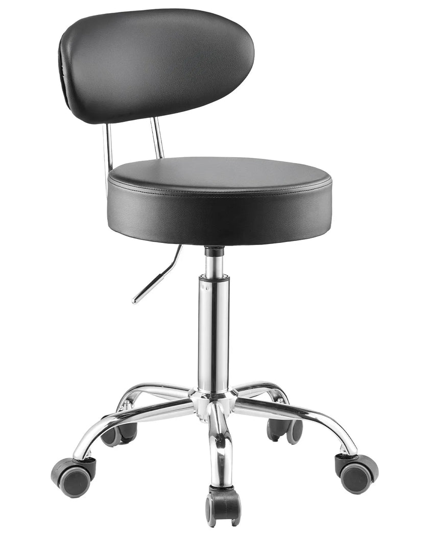 VEVOR Shop Stool Adjustable Garage Seat 300 lbs Load with Backrest & Wheels