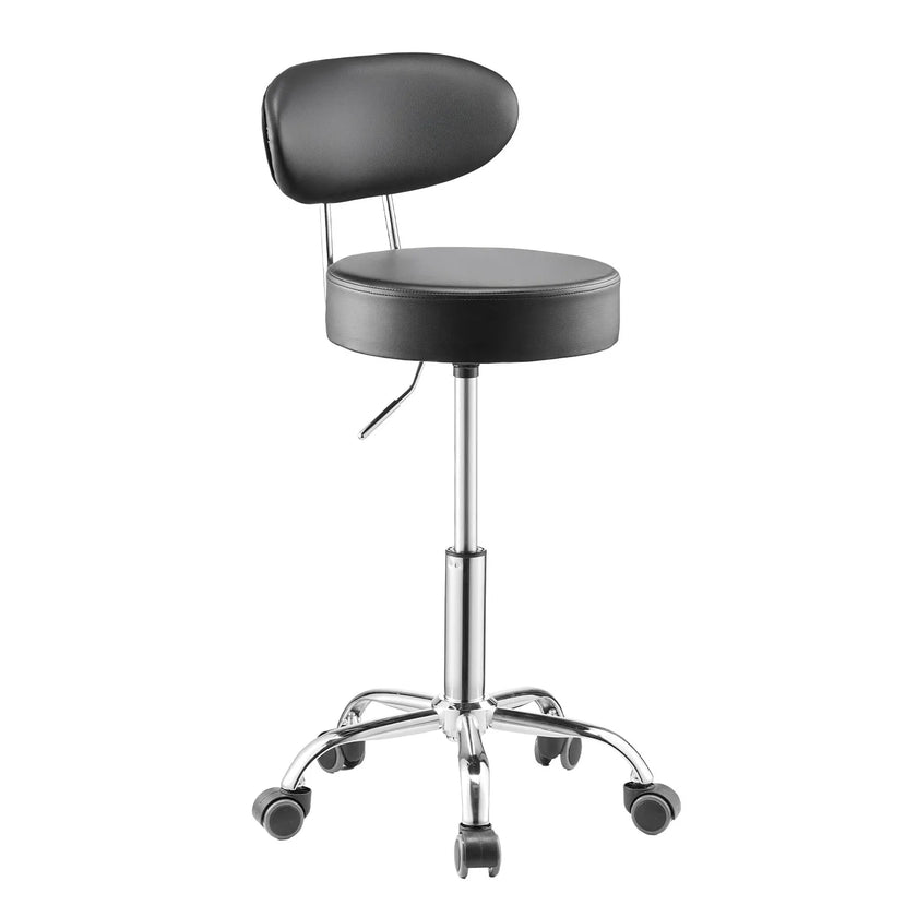 VEVOR Shop Stool Adjustable Garage Seat 300 lbs Load with Backrest & Wheels