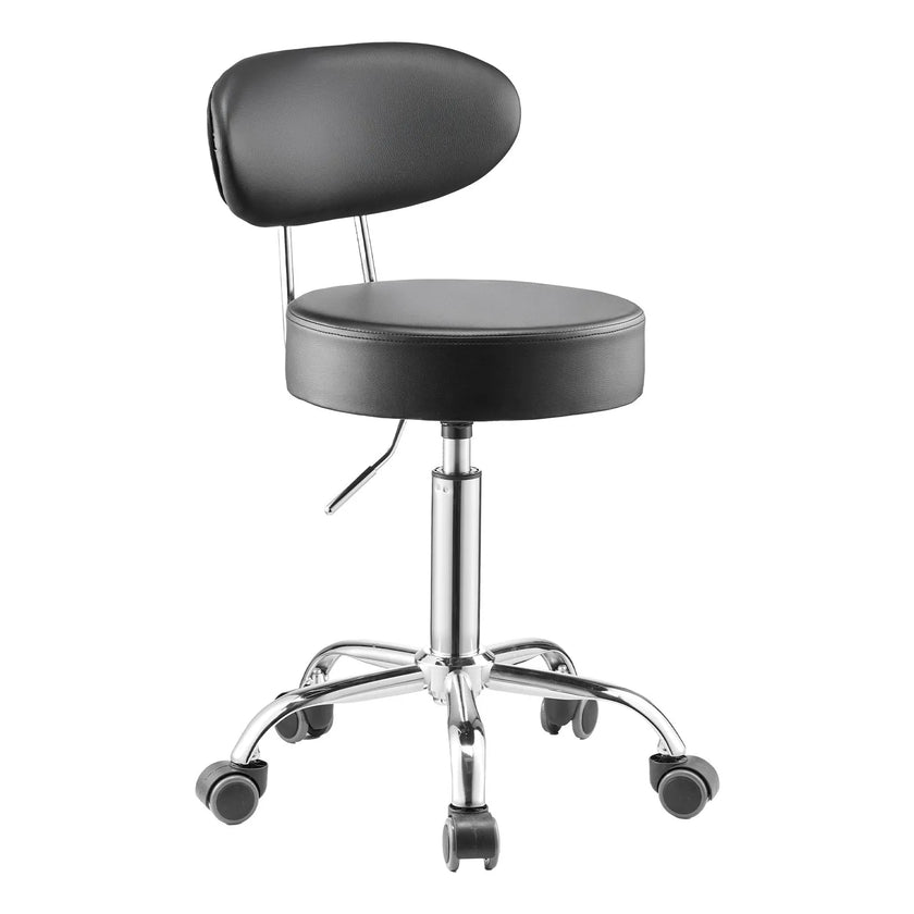 VEVOR Shop Stool Adjustable Garage Seat 300 lbs Load with Backrest & Wheels
