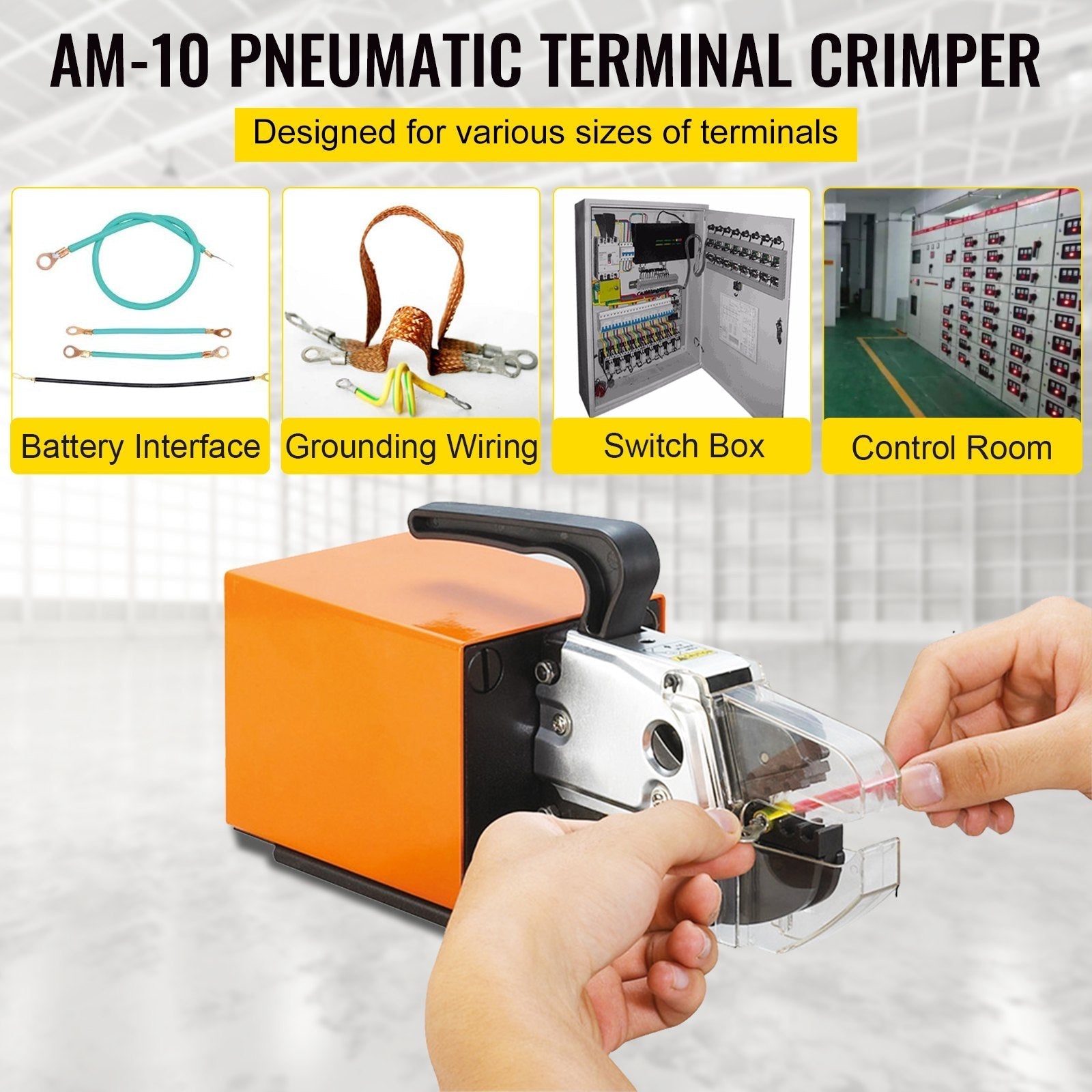 VEVOR AM-10 Pneumatic Crimping Machine Tools for Terminals w/ CE certification