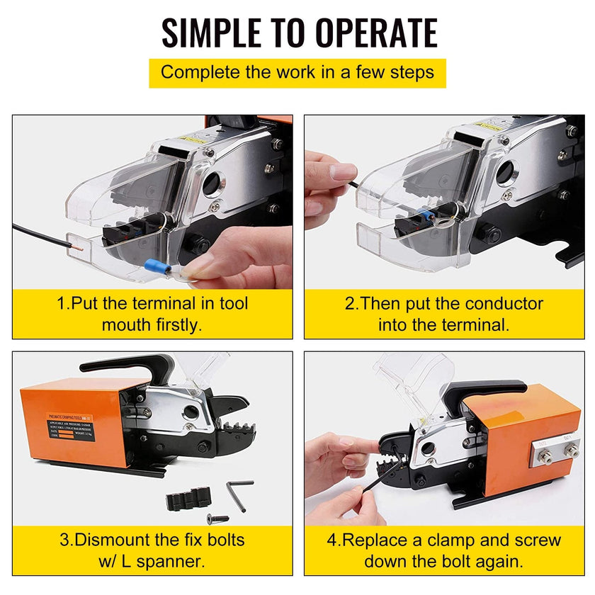 VEVOR AM-10 Pneumatic Crimping Machine Tools for Terminals w/ CE certification