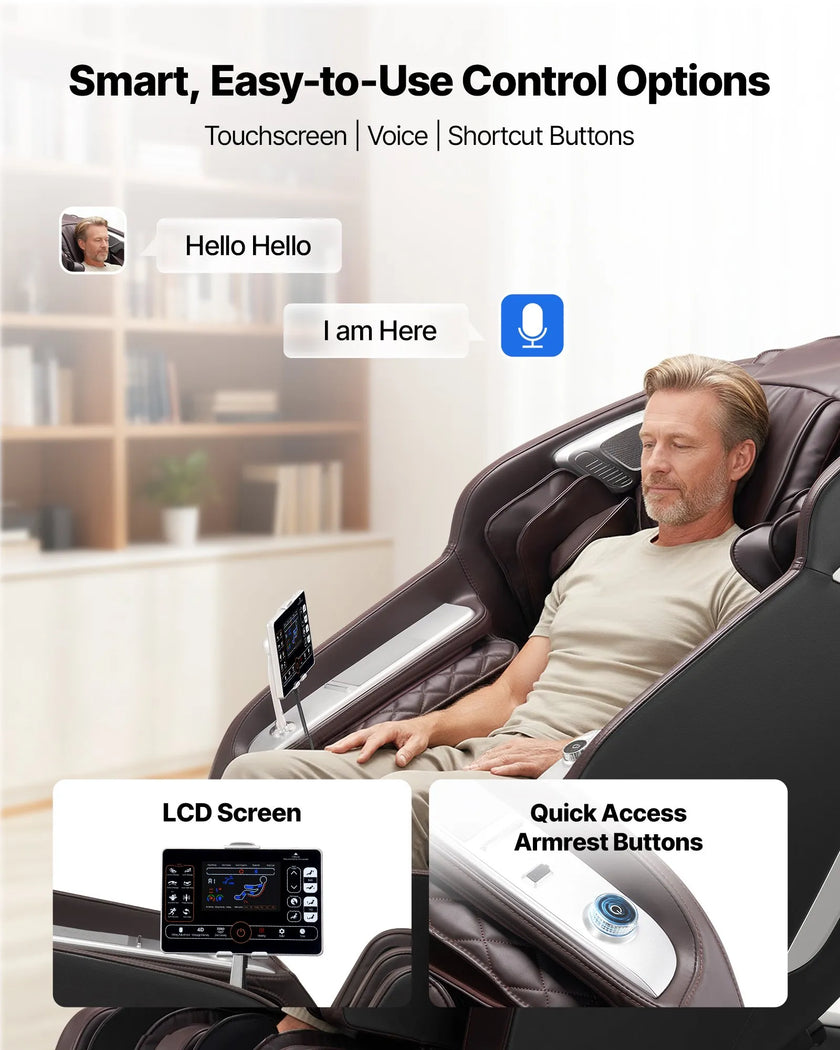 VEVOR Massage Chair Full Body 4D Massage Recliner with SL-Track & Yoga Stretch