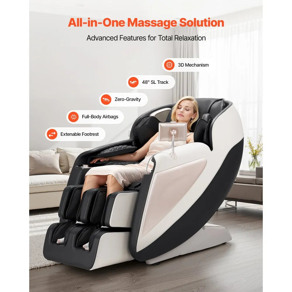 VEVOR Massage Chair Full Body Zero Gravity Recliner with SL-Track & 36 Airbags